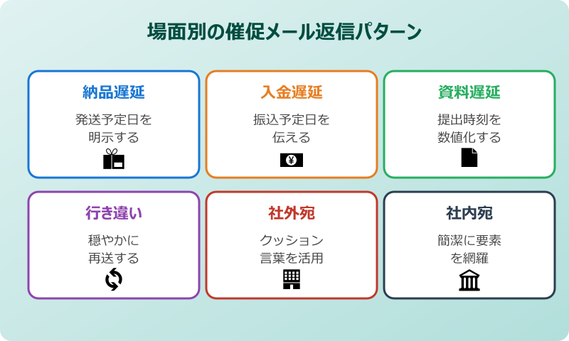 催促 返信 メール 場面別パターン