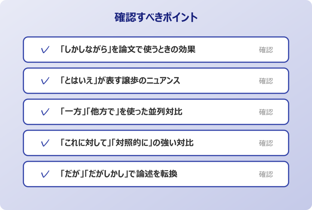 「だが」「だがしかし」で論述を転換