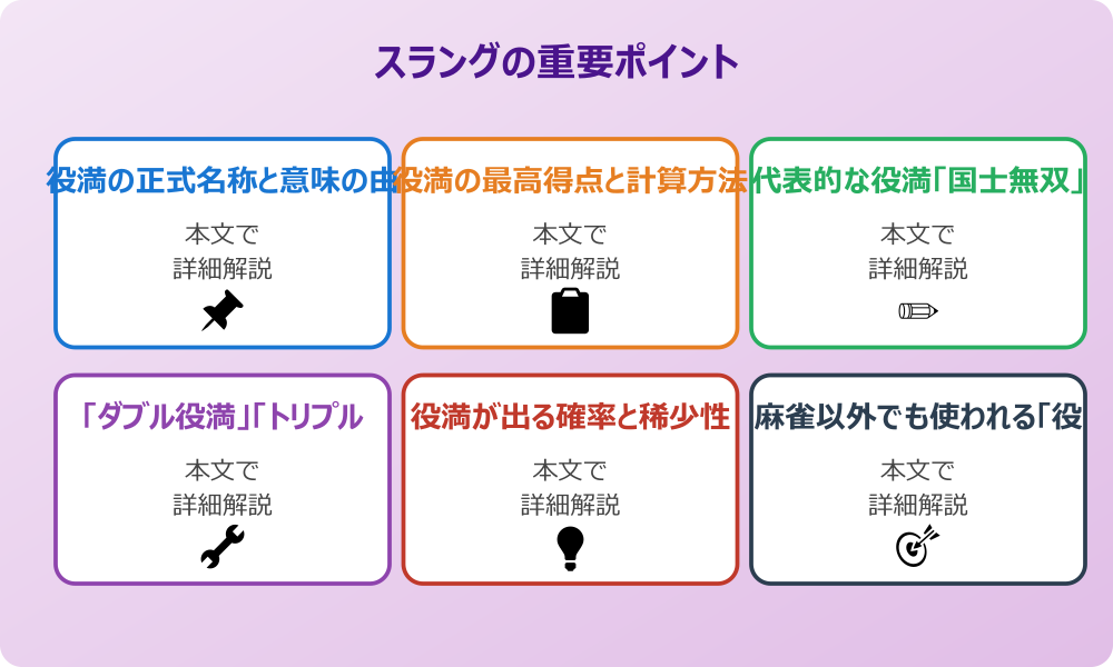 麻雀用語としての「役満」の本来の意味