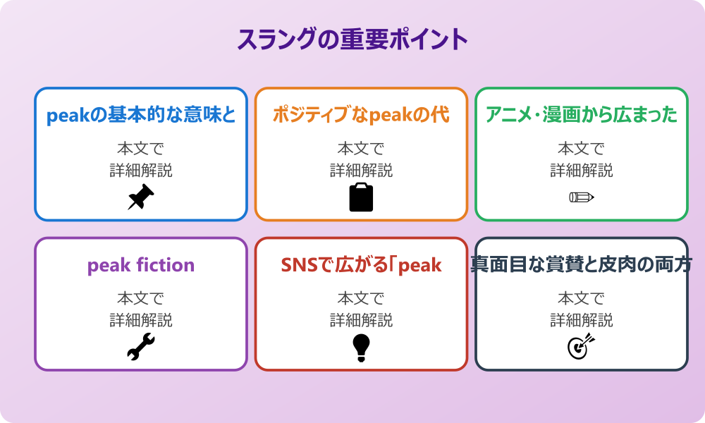 peakがスラングで「最高」を意味する理由と使い方