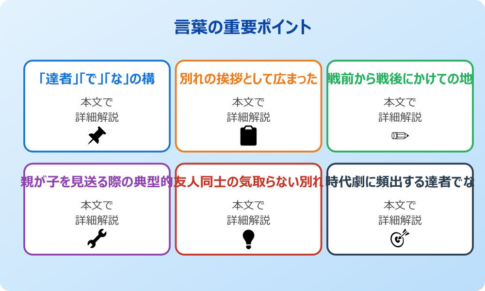 達者でなの基本的な意味と使われる場面