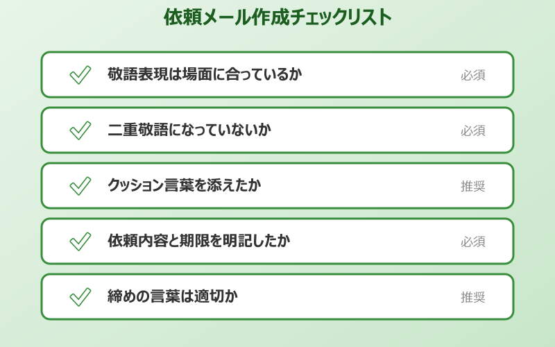 依頼したい 敬語 依頼メール作成チェックリスト