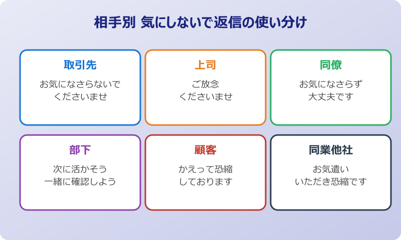 相手別 気にしないで返信の使い分け