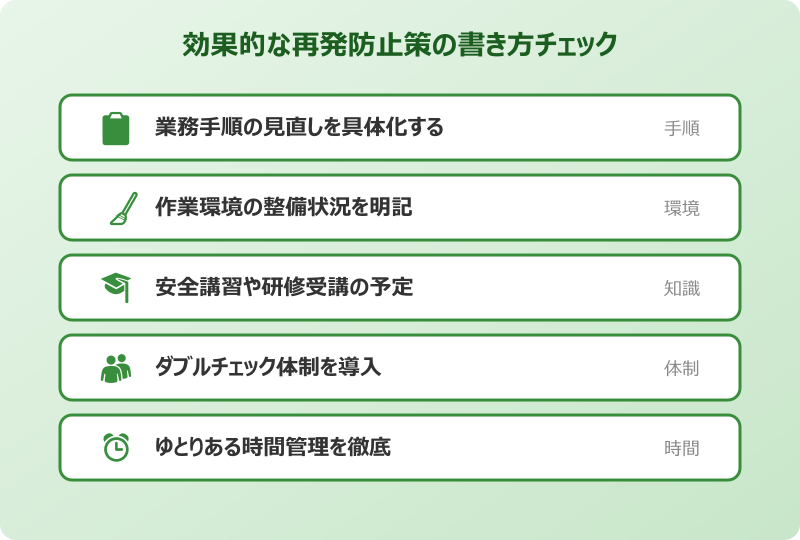 始末書 例文 事故 効果的な再発防止策の書き方チェック