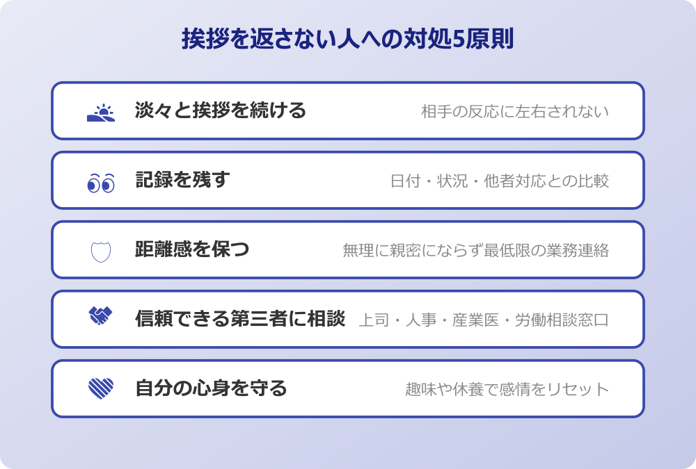 挨拶を返さない人 対処5原則