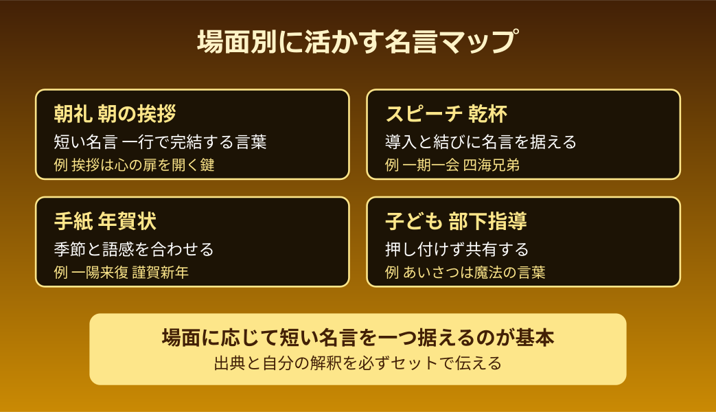 挨拶の名言 場面別の使い分けマップ
