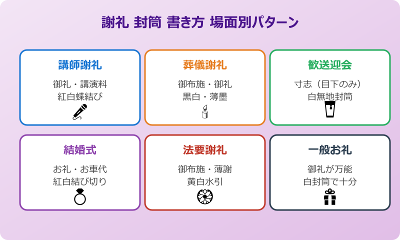 謝礼 封筒 書き方 相手の名前 場面別パターン