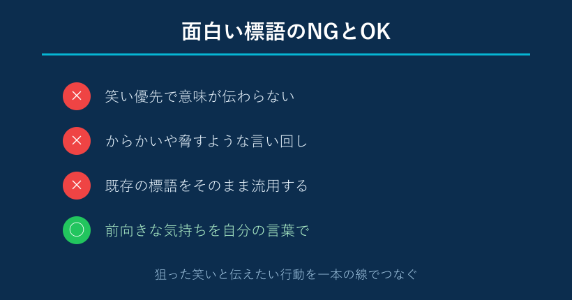 標語づくりの注意点チェックリスト