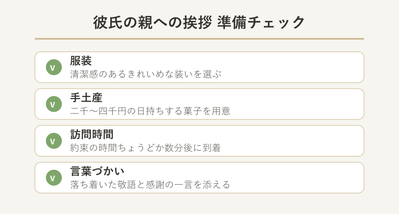 彼氏の親への挨拶の準備チェックリスト