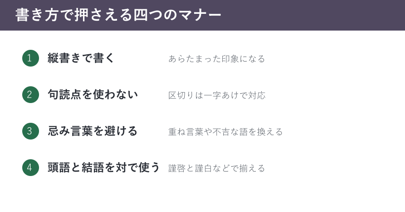 忌明けの挨拶状の書き方マナーのチェックリスト