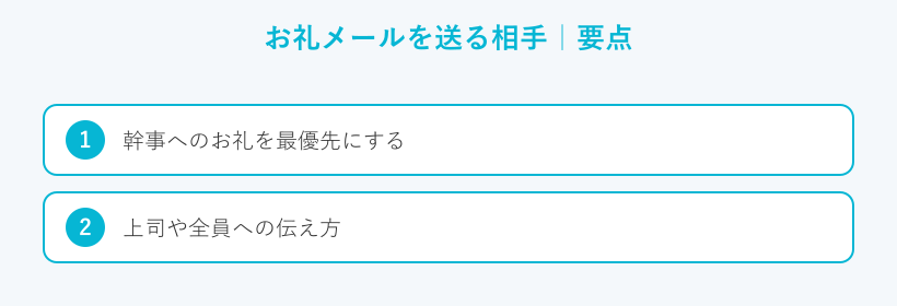 お礼メールを送る相手の要点